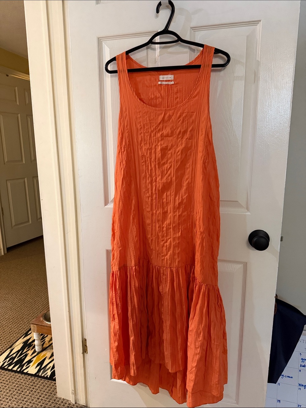Urban Outfitters Orange Crinkled Maxi Dress